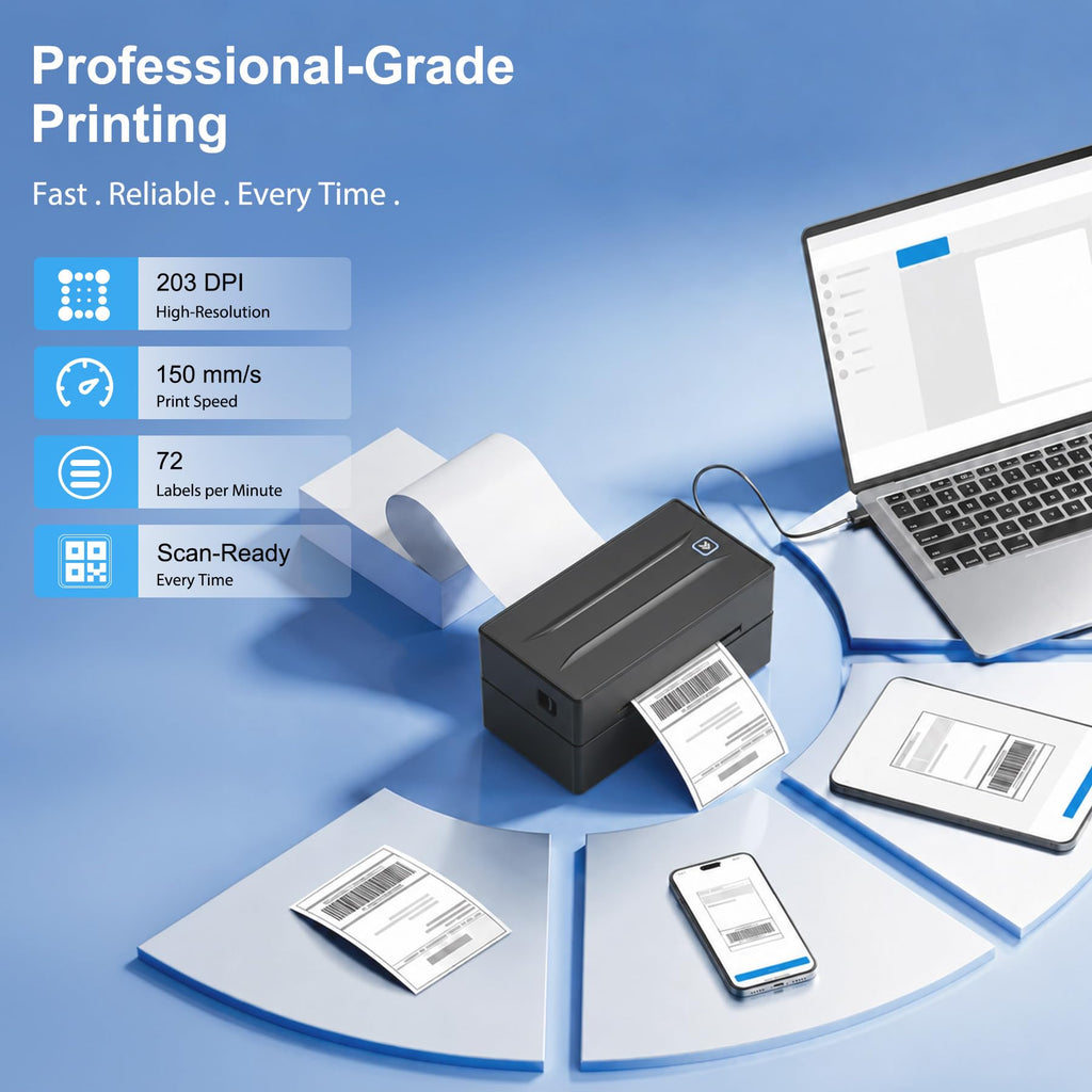 Thermal Shipping Label Printer 4x6 Bluetooth I192356