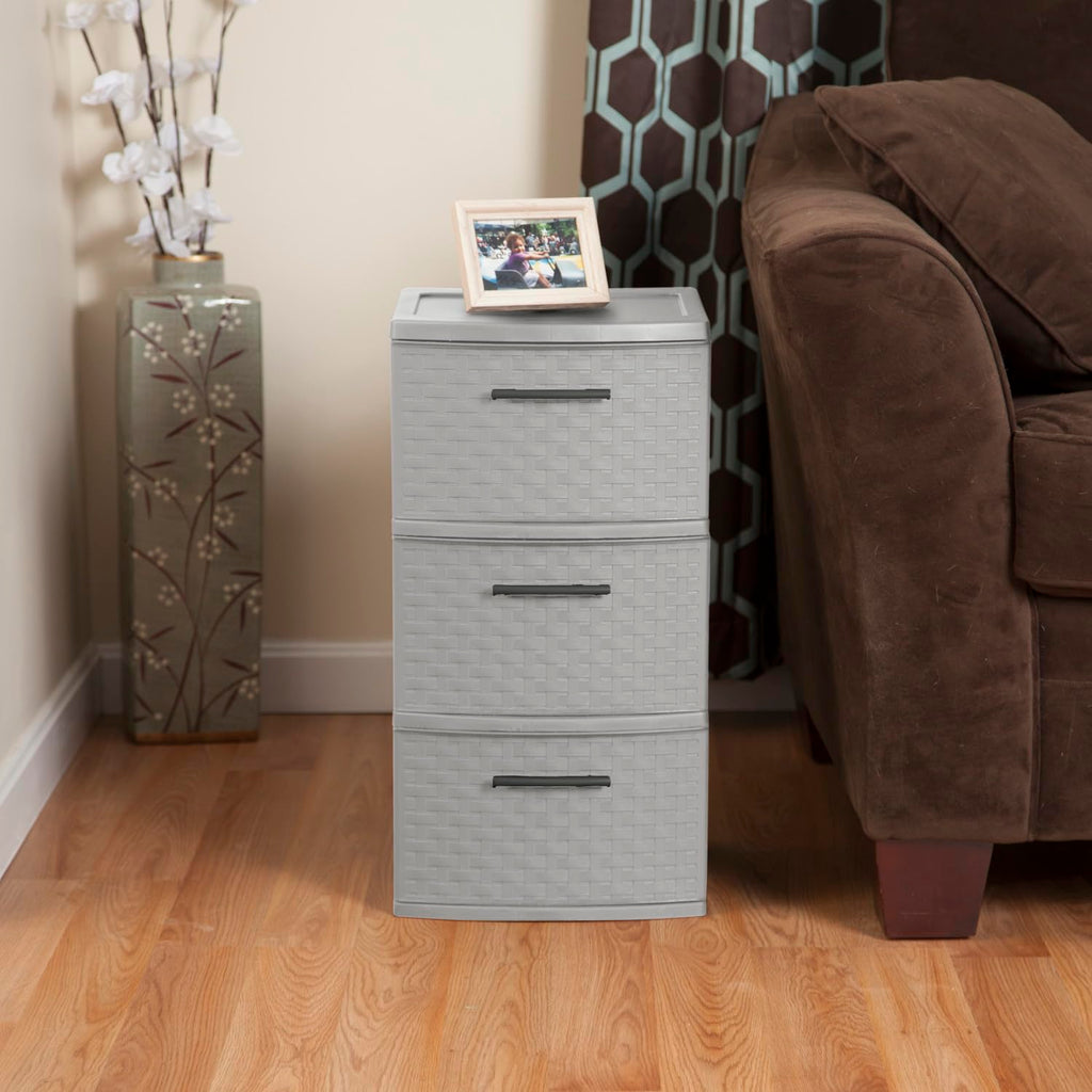 3 Drawer Plastic Storage Organizer, 2 Pack O54976