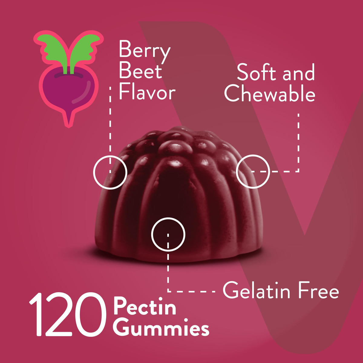 Beet Root Gummies 4000mg & Tart Cherry Q6051