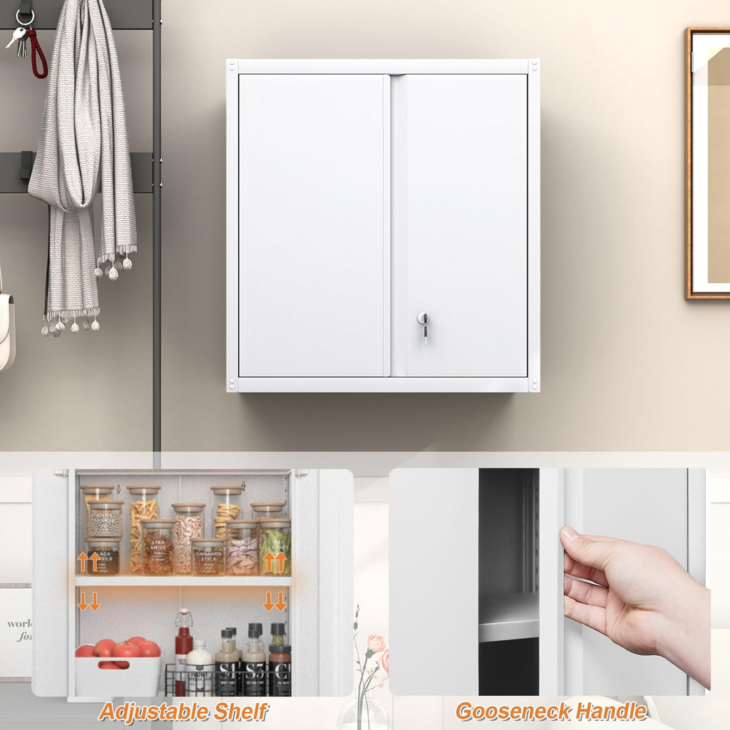 Metal Wall Mounted Storage Cabinet with Lock R821