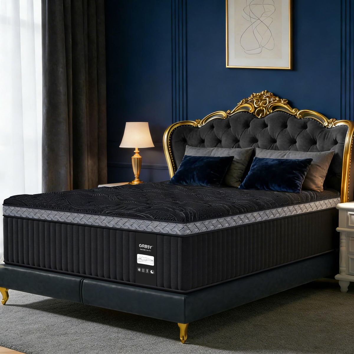 16 Inch Queen Size Hybrid Mattress in a Box P458