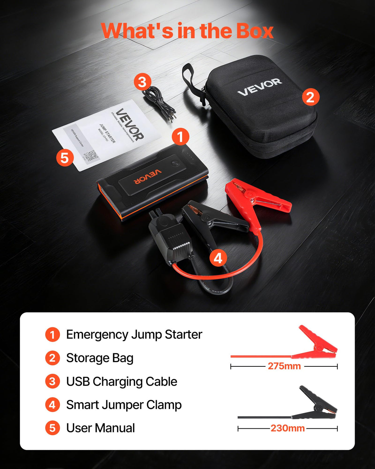 1000A Peak 12V Portable Lithium Jump Starter E288