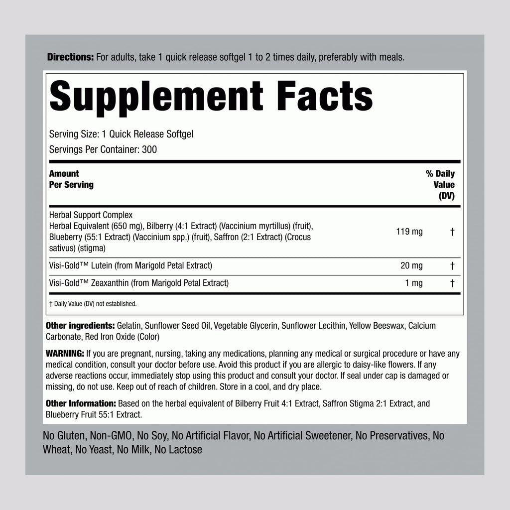 Eye Health Complex 300 Softgels O792