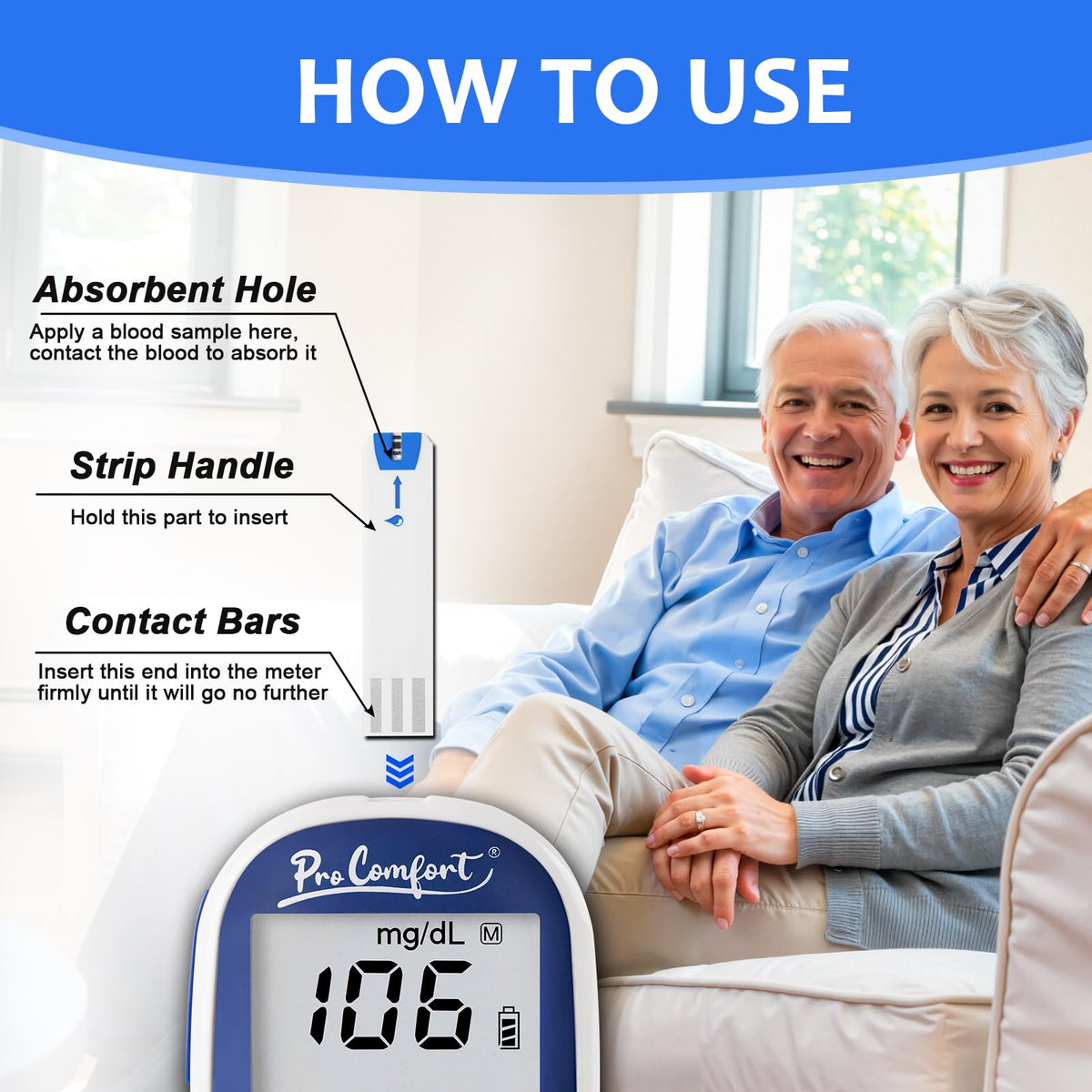 Glucose Test Strips 100 Count No Coding S709154