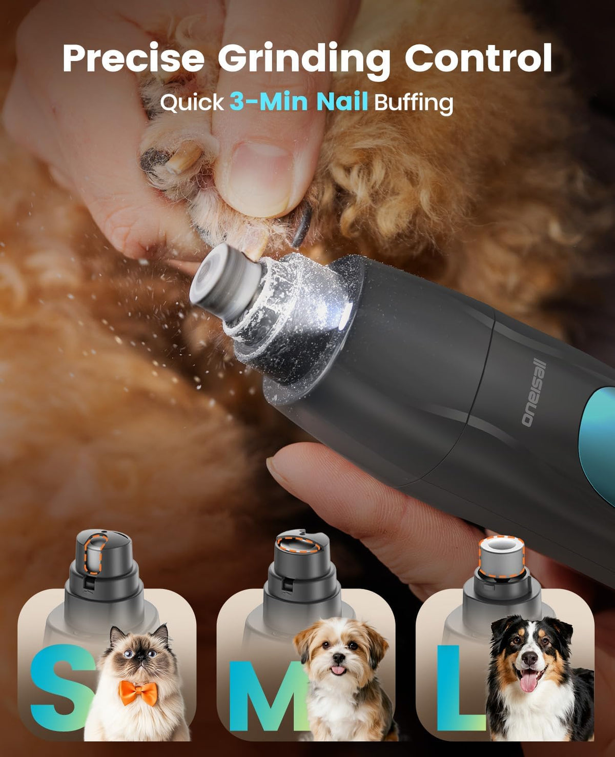 4-in-1 Dog Grooming Kit with LED Light C332