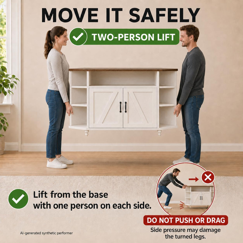 White Corner TV Stand with Storage S58050