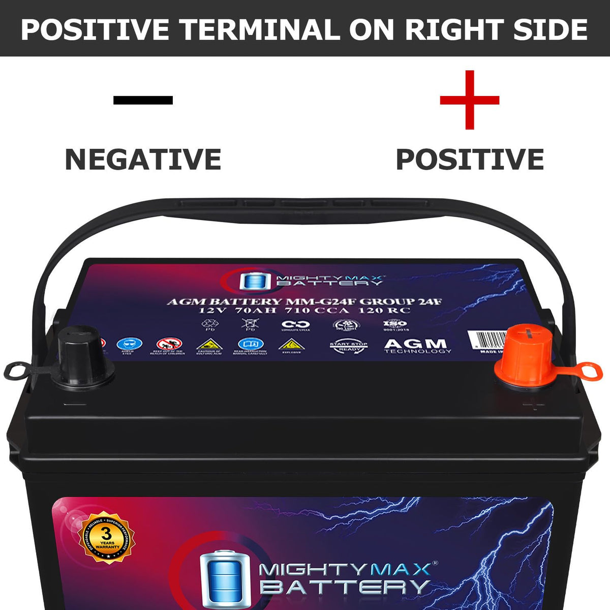 12V 70Ah AGM Replacement Battery A9062