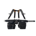 Black 1680 Denier Poly Carpenter’s Tool Belt with Suspenders A662732