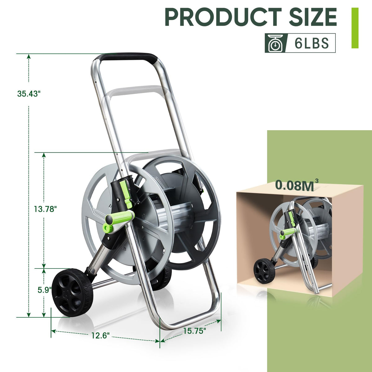 Garden Hose Reel Cart I856