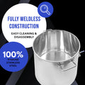 Stainless Steel 40 QT Home Brew Kettle Stock Pot + 12" Single Propane Stove Q288