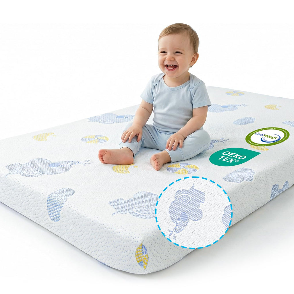 Pack and Play Mattress, 38"x26" Dual Sided Memory Foam B6045