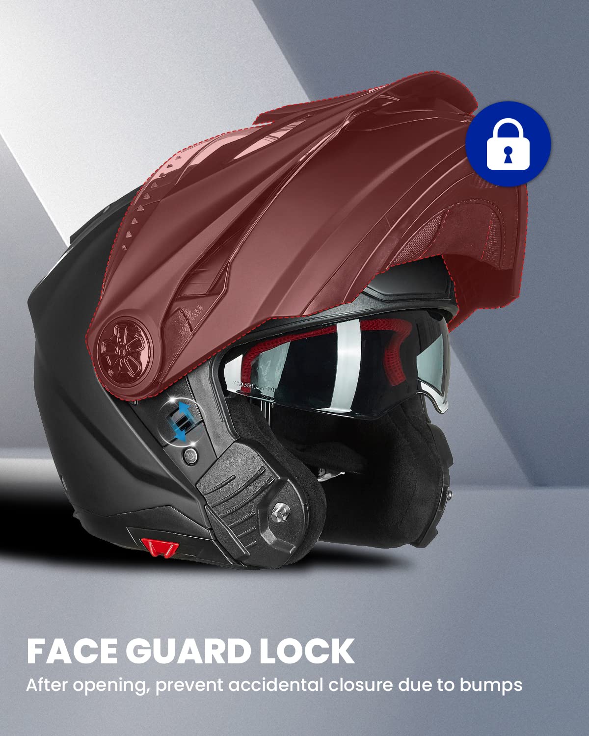 Full Face Modular ATV Helmet with Anti Fog Visor C909