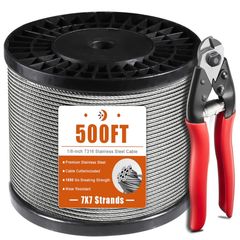 1/8" Stainless Steel Cable with a Cutter O27798