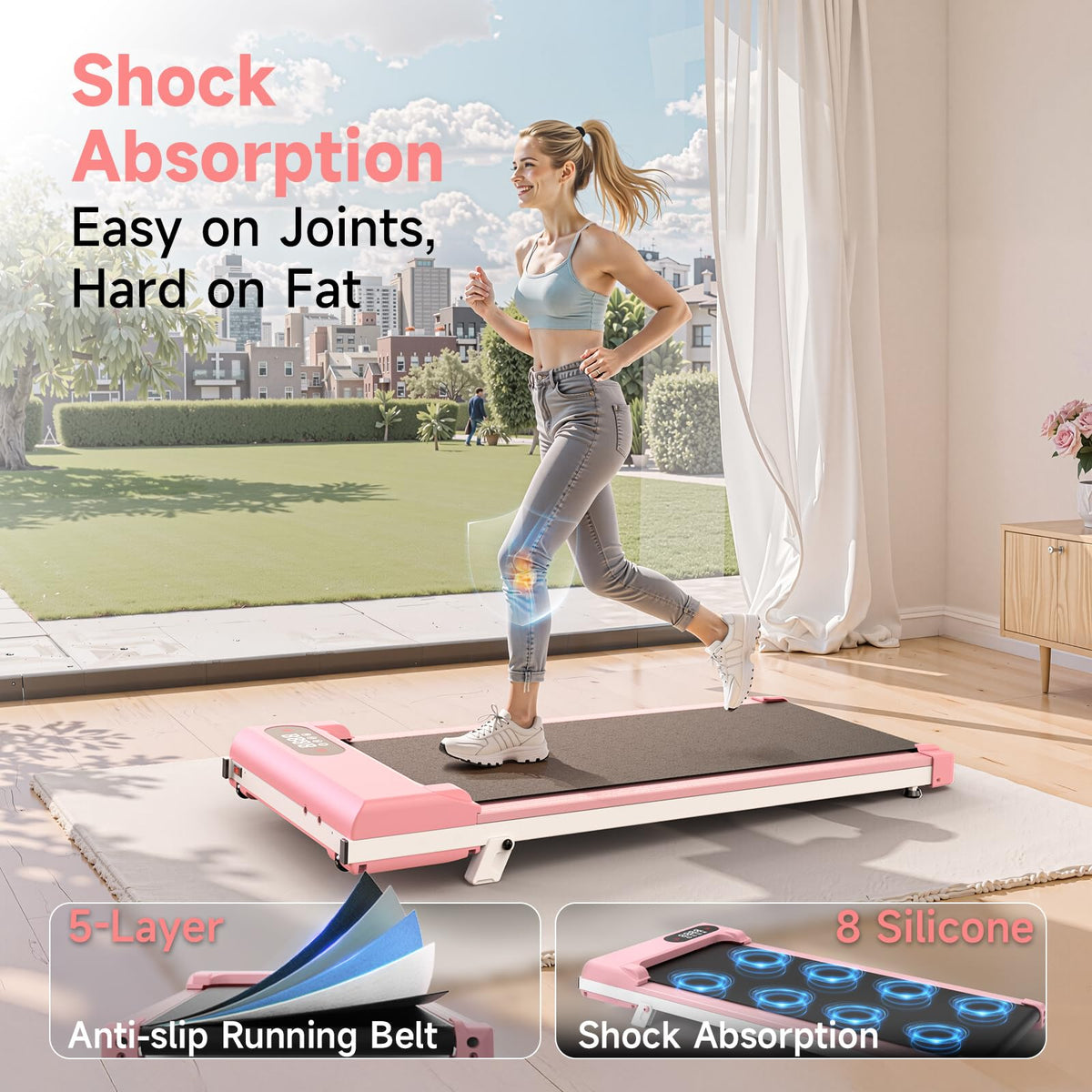 Incline Walking Pad with 8% Incline & 2.5HP P125693