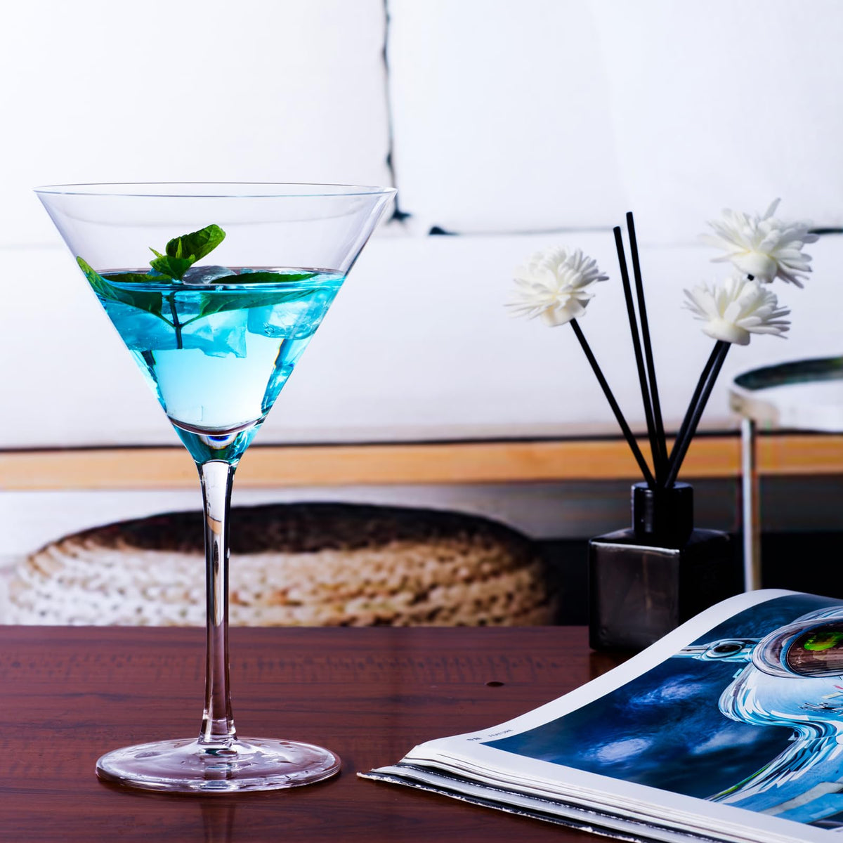 Martini Glasses Set of 4 Hand Blown 9.5oz I9123