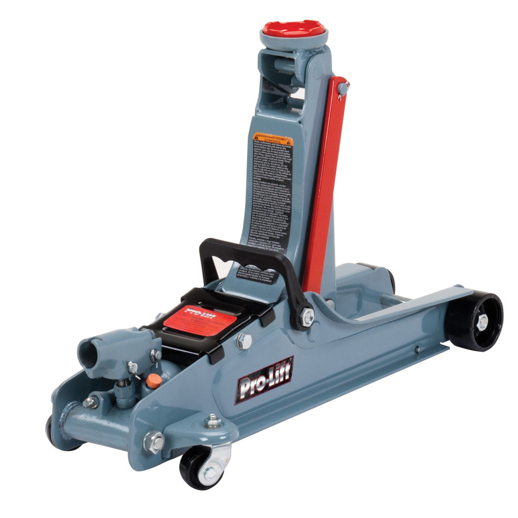 2 Ton Low Profile Floor Jack + 3 Ton Jack Stands, Black and Red U280