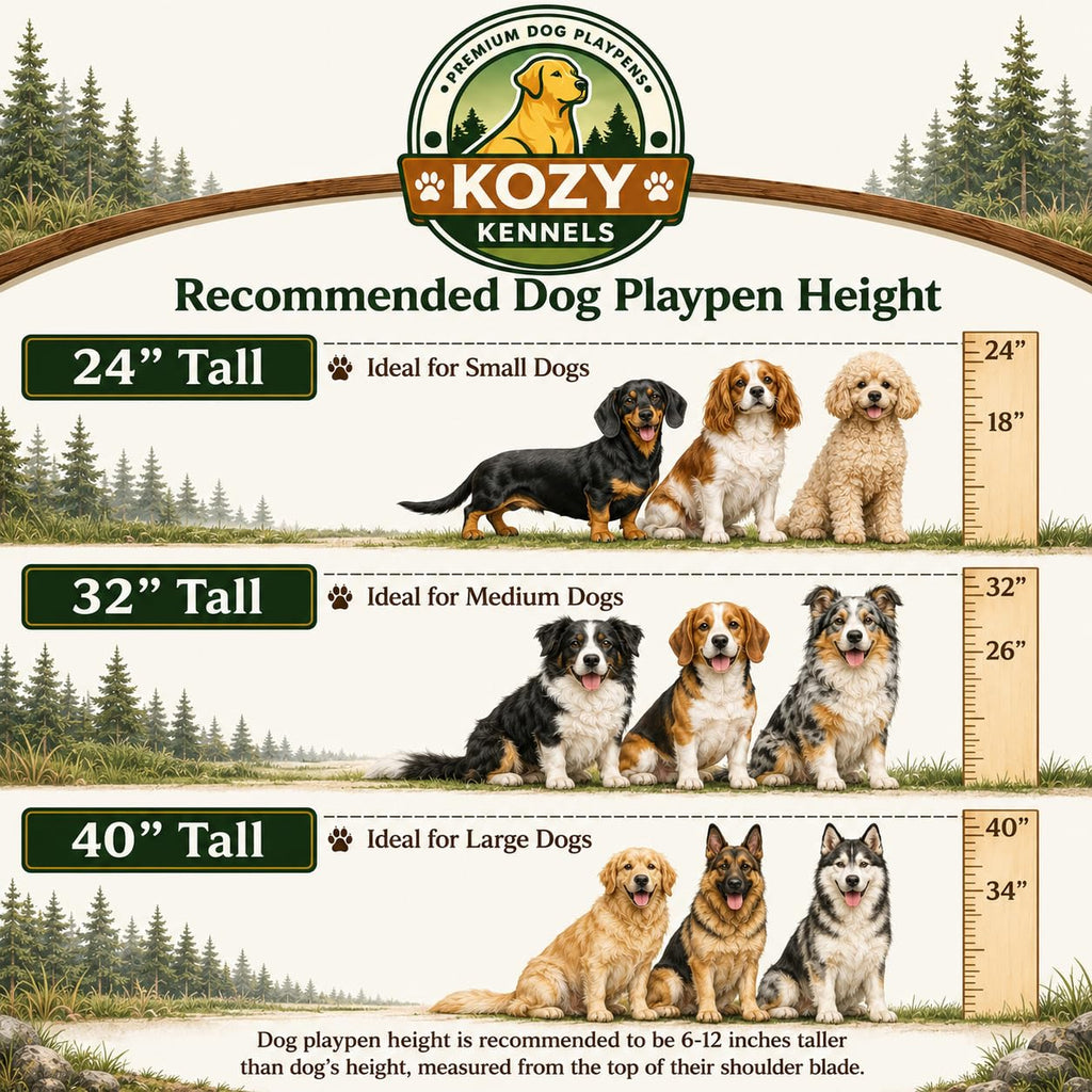 32 inch 16 Panels Heavy Duty Metal Dog Playpen with Gate N30673