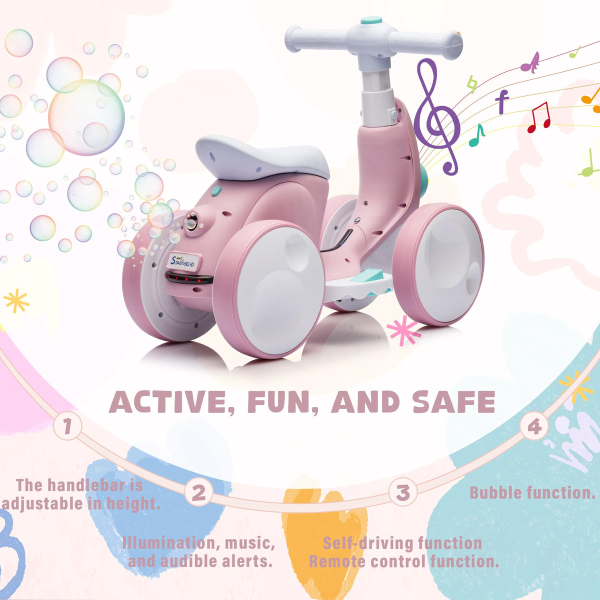 Pink Electric Balance Bike D90533