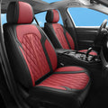 Red Black Leather Car Seat Covers Full Set Z64195
