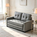 58 Inch Light Gray Upholstered Sleeper Sofa Bed U380