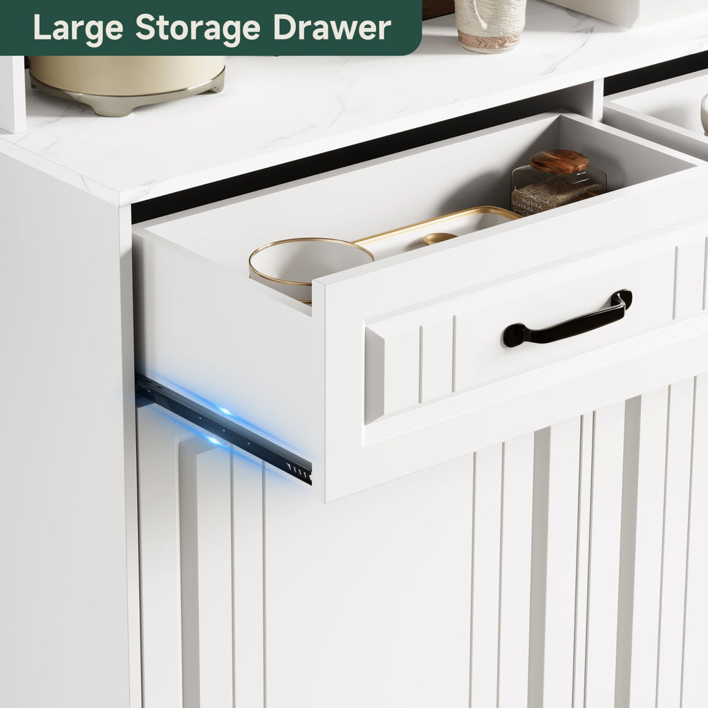 Tilt Out Trash Can Cabinet with Power Outlet B253