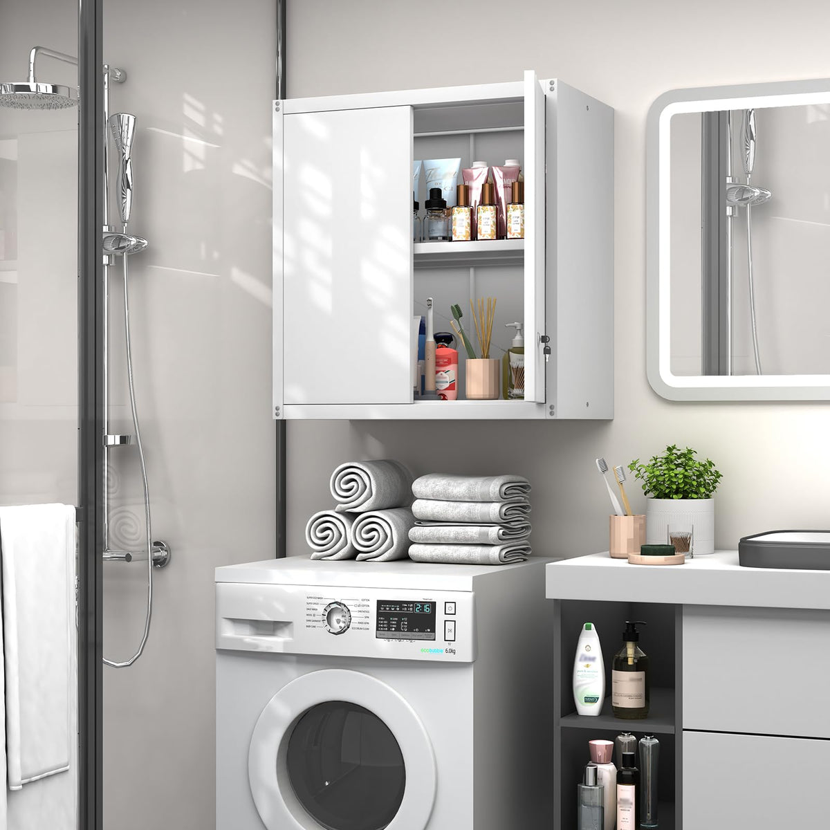 Metal Wall Mounted Storage Cabinet with Lock R821