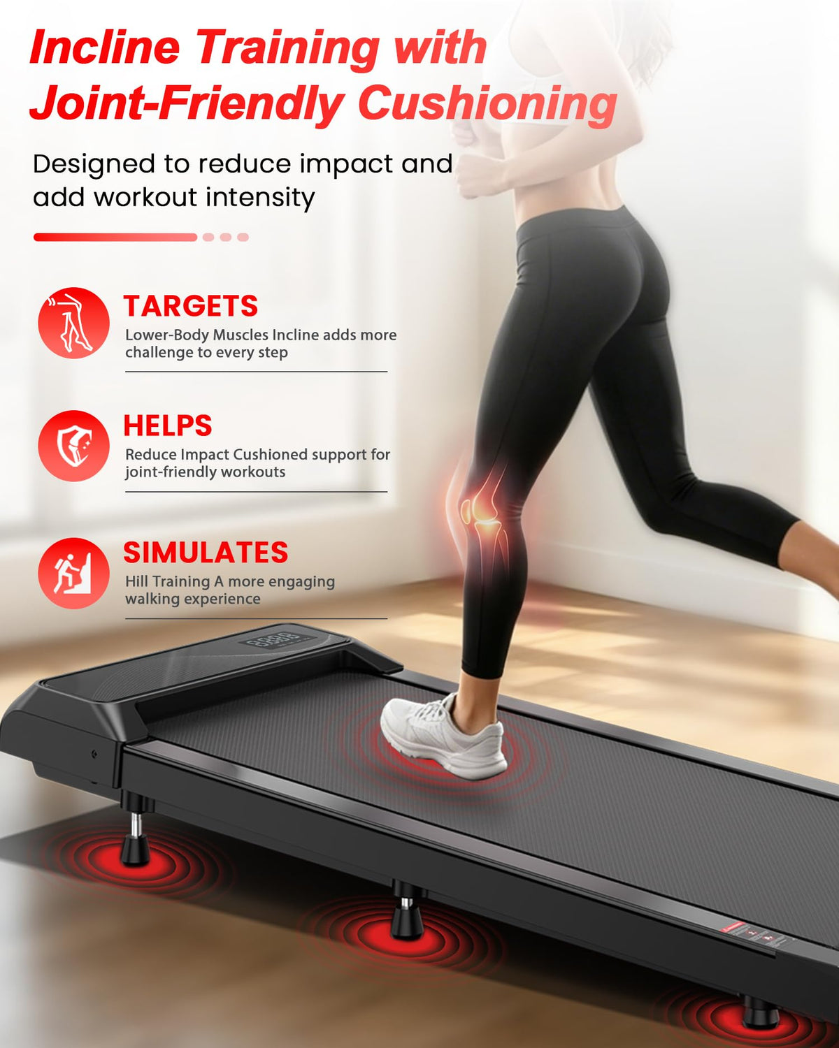 Under Desk Treadmill with 8% Incline U8229