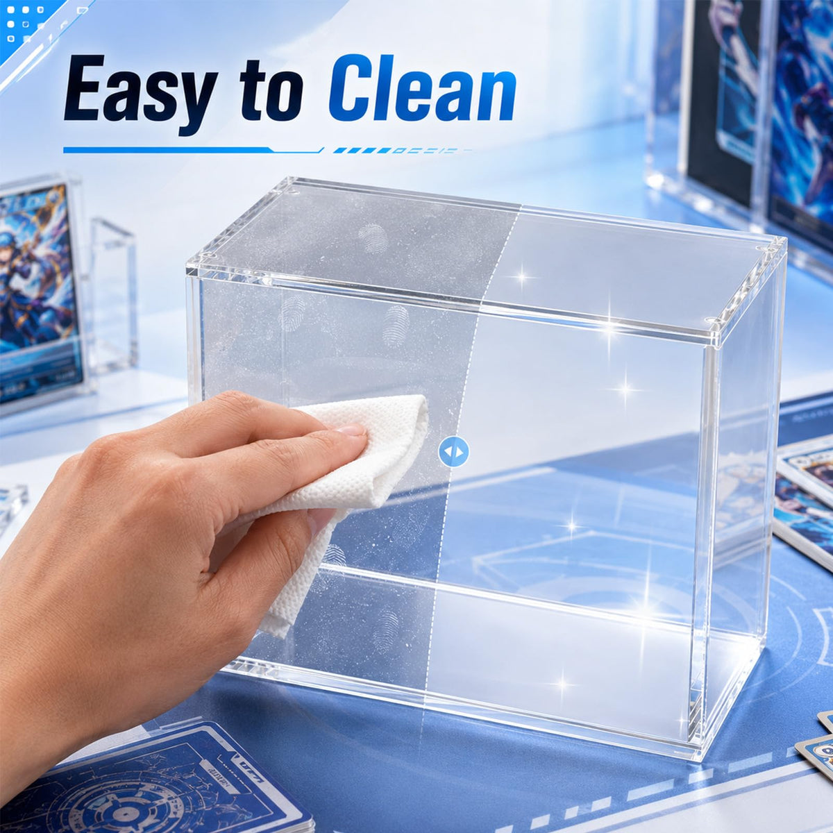 2 Pack Clear Acrylic Display Box with Magnetic Lid S23874