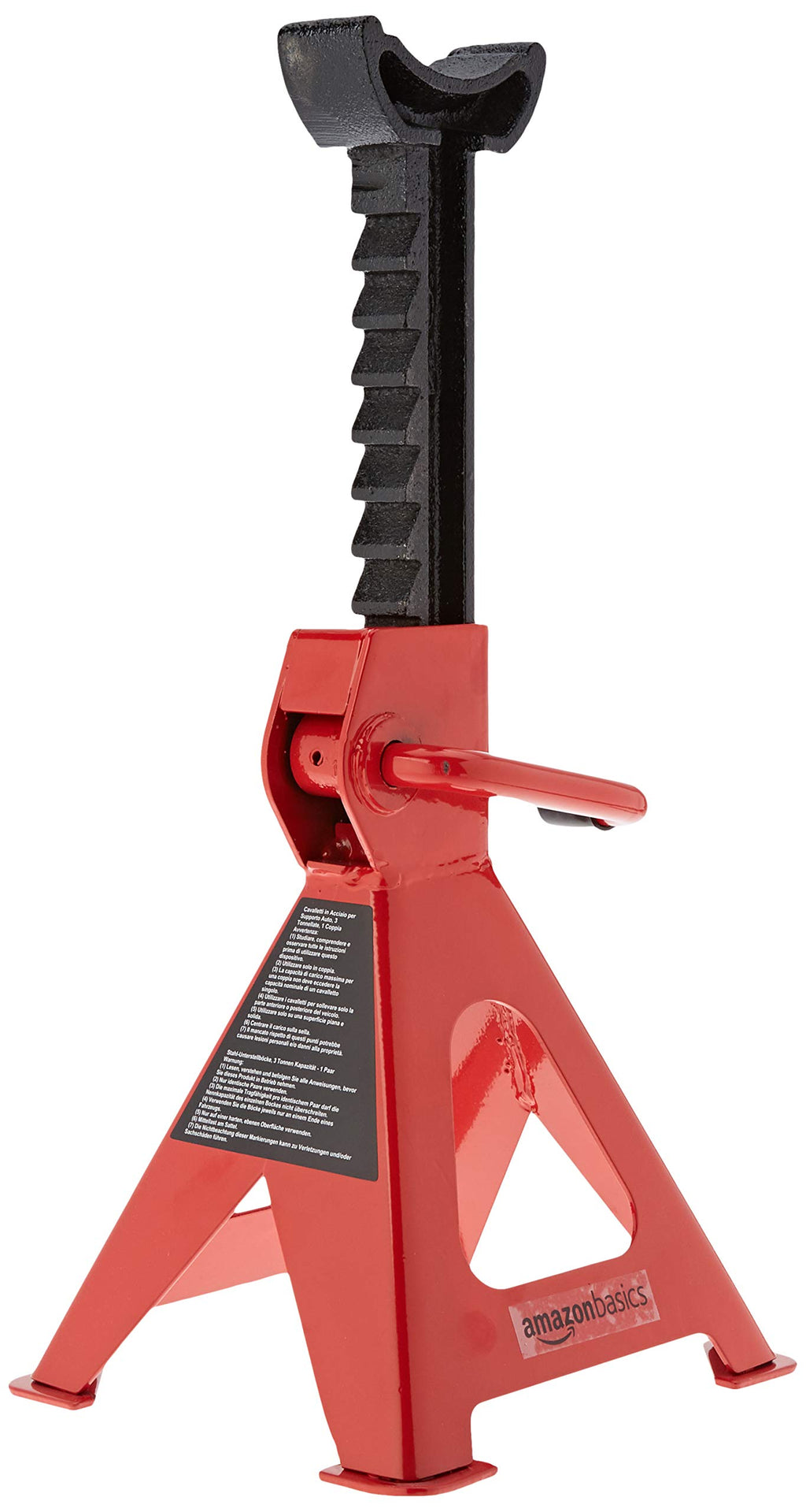 2 Ton Low Profile Floor Jack + 3 Ton Jack Stands, Black and Red U280