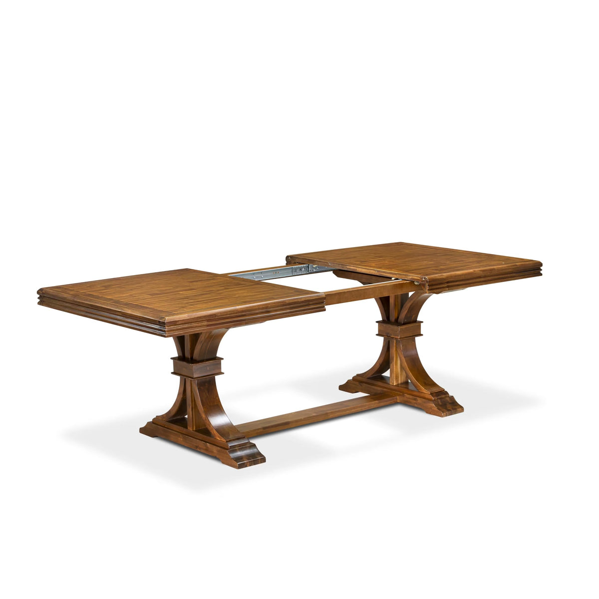9 Piece Dining Table Set with 8 Beige Polyester Chairs C847951