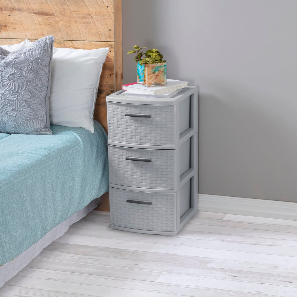 3 Drawer Plastic Storage Organizer, 2 Pack O54976