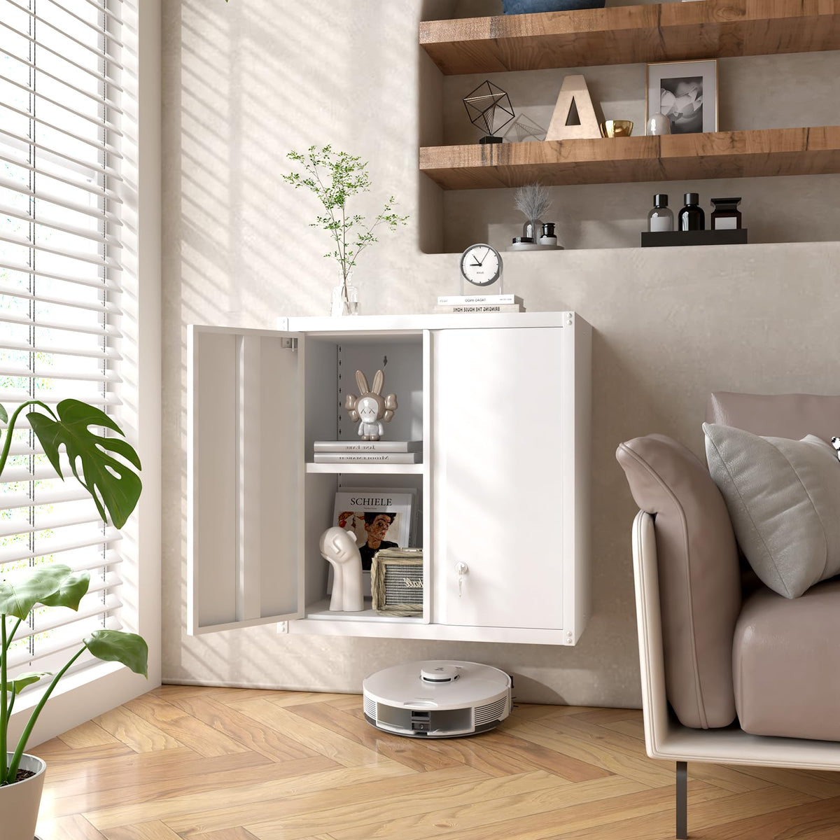 Metal Wall Mounted Storage Cabinet with Lock R821
