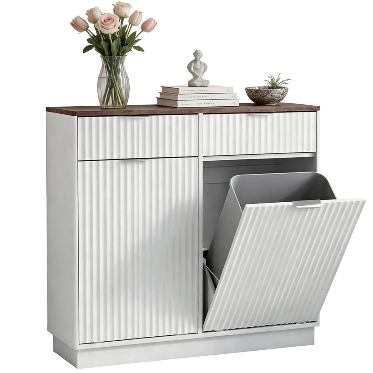 20 Gallon Tilt Out Trash Cabinet with 2 Drawers F742