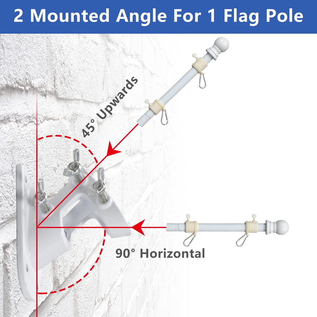White 5-6ft Tangle Free Metal Flag Pole Kit P962554
