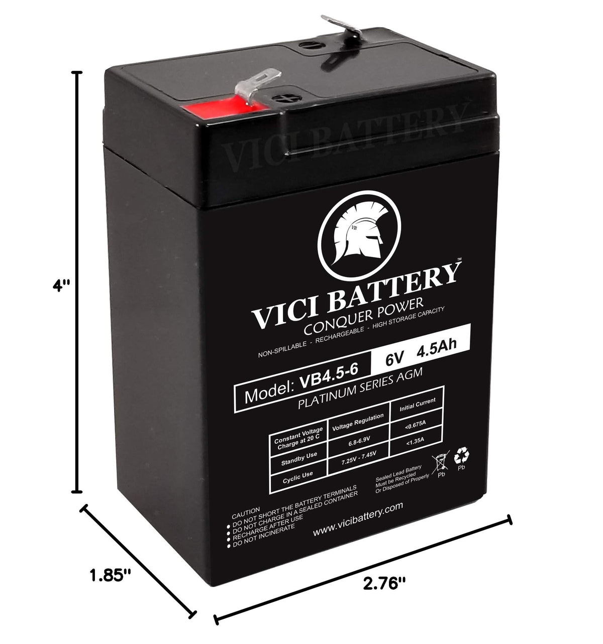 6V 4.5 Amp Rechargeable Battery S94099