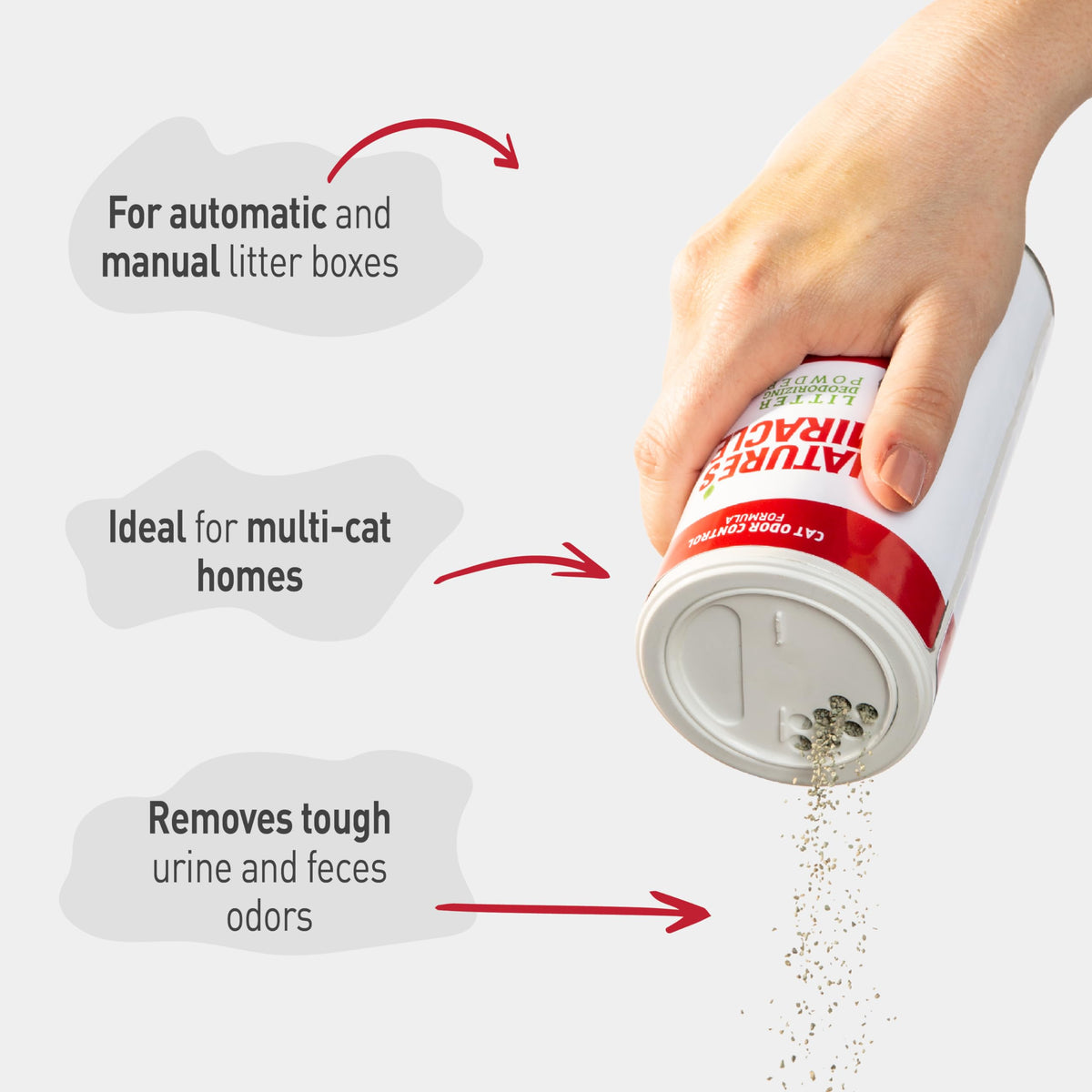 Unscented Cat Litter Box Deodorizer Powder 20 Ounces Pack of 6 A97024