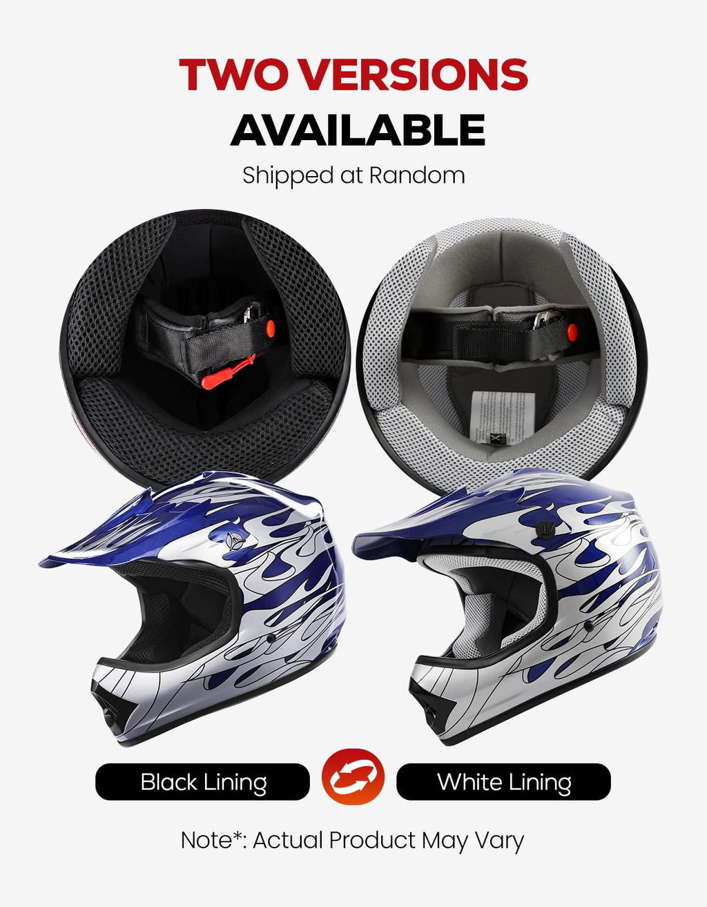 Youth DOT Approved Full Face Motocross Helmet Z6095