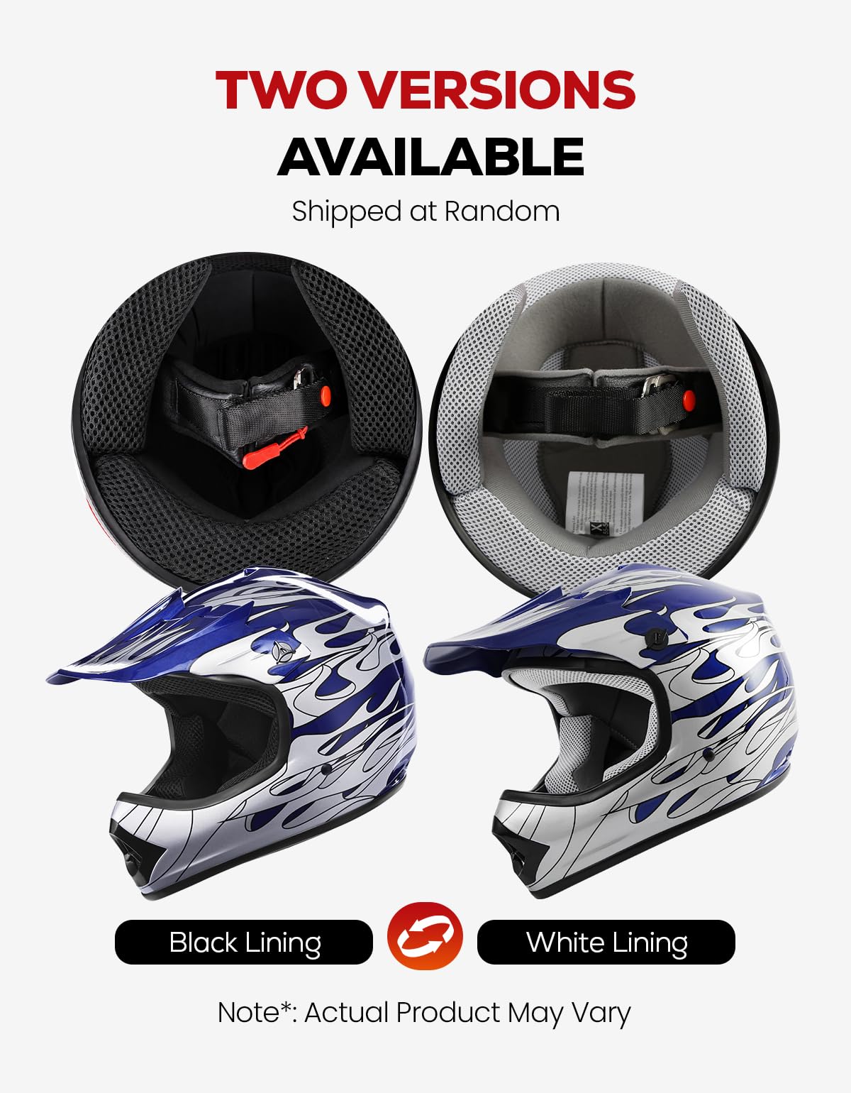 Youth DOT Approved Full Face Motocross Helmet Z6095