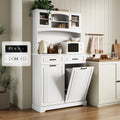 Tilt Out Trash Can Cabinet with Power Outlet B253