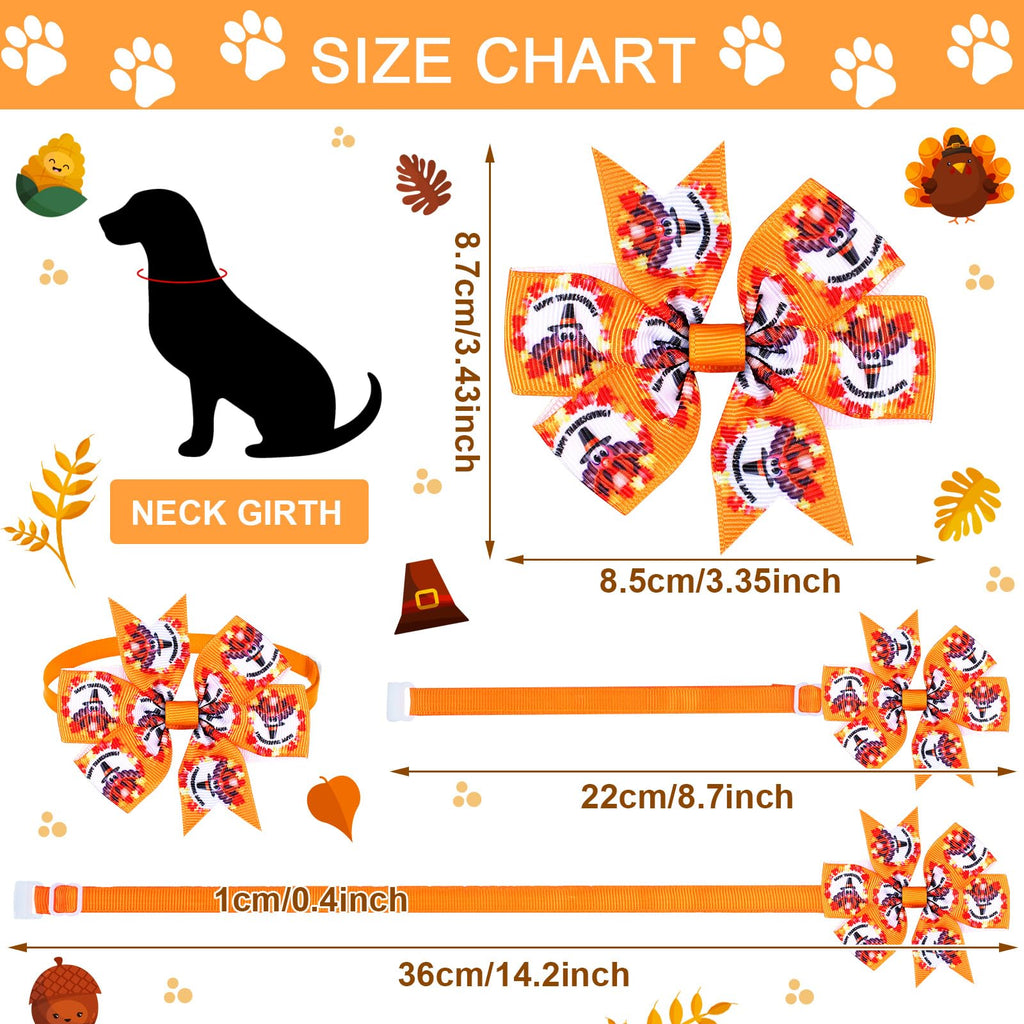 80 Pcs Fall Bow Ties for Dogs&Cats W392