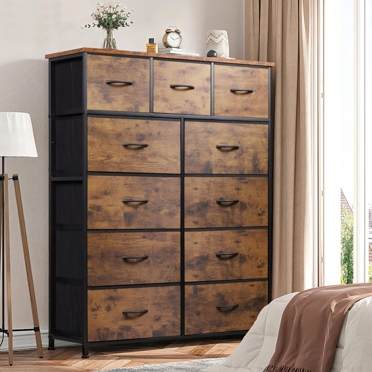 Entertainment Center with 11 Fabric Drawers C2721
