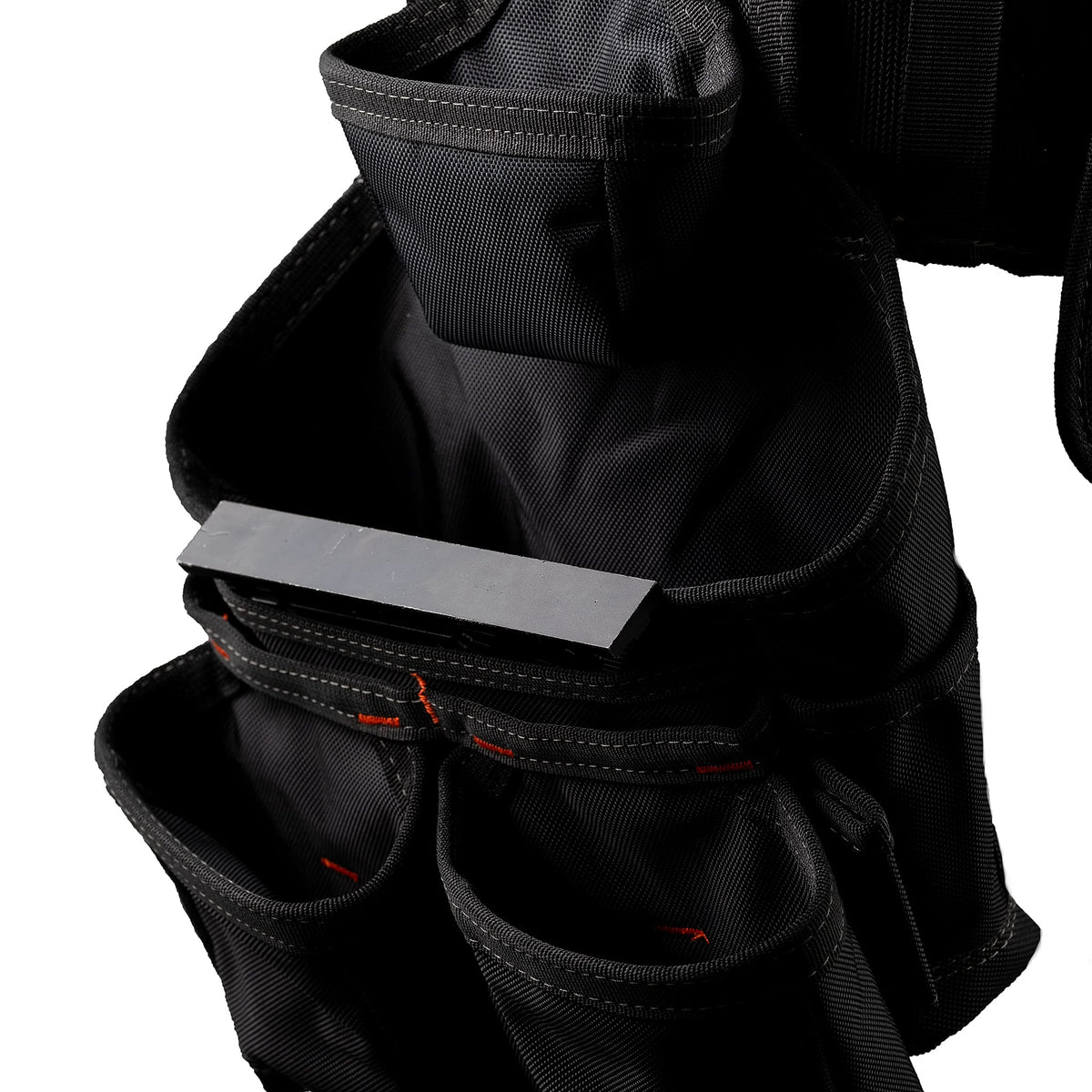 Black 1680 Denier Poly Carpenter’s Tool Belt with Suspenders A662732