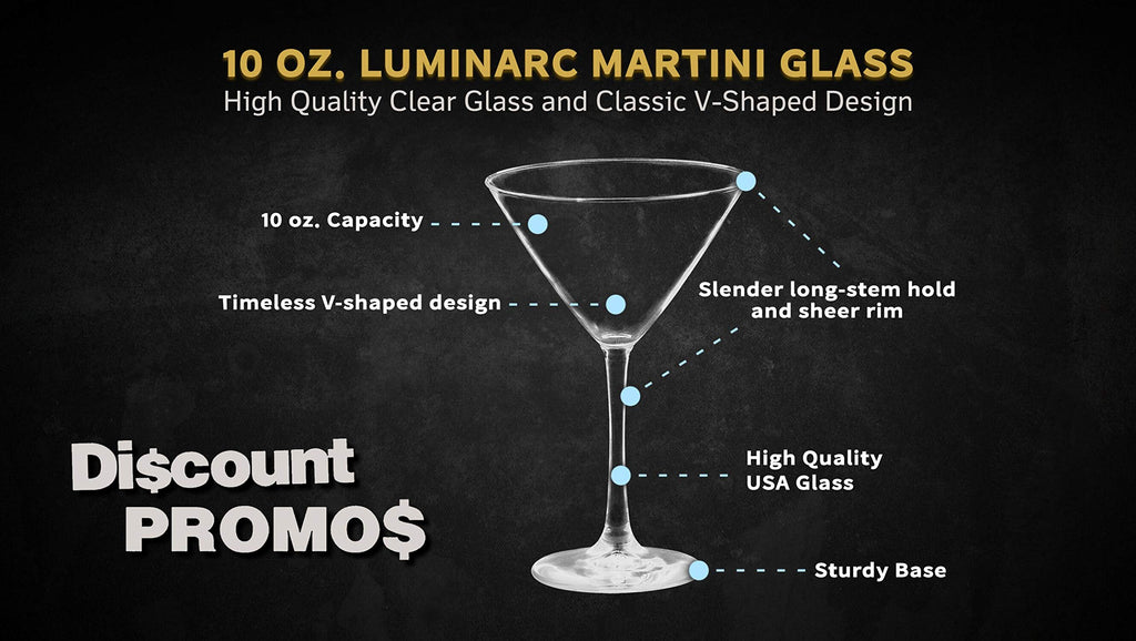 10 oz. Set of 10 Martini Glasses R646747