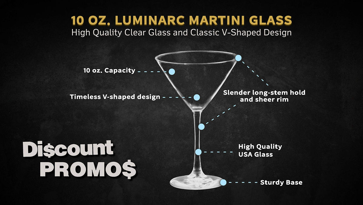 10 oz. Set of 10 Martini Glasses R646747