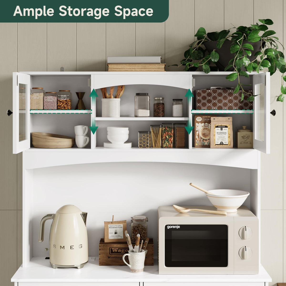 Tilt Out Trash Can Cabinet with Power Outlet B253