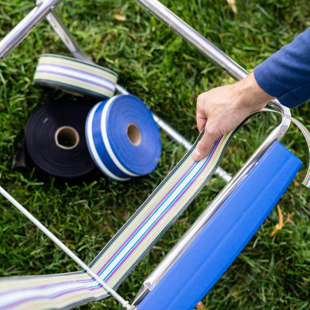 Blue 3" x 50' Lawn Chair Webbing D236827