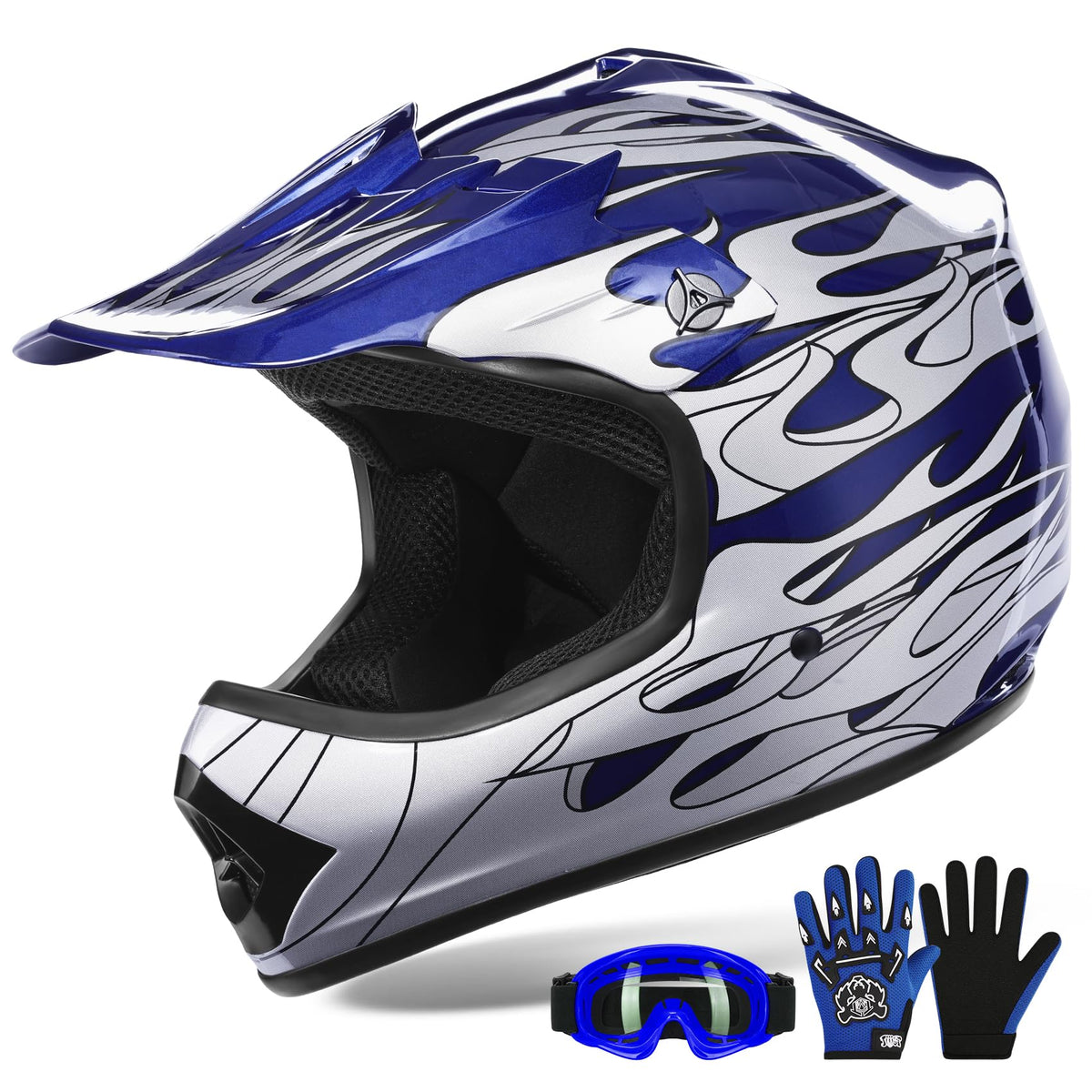Youth DOT Approved Full Face Motocross Helmet Z6095