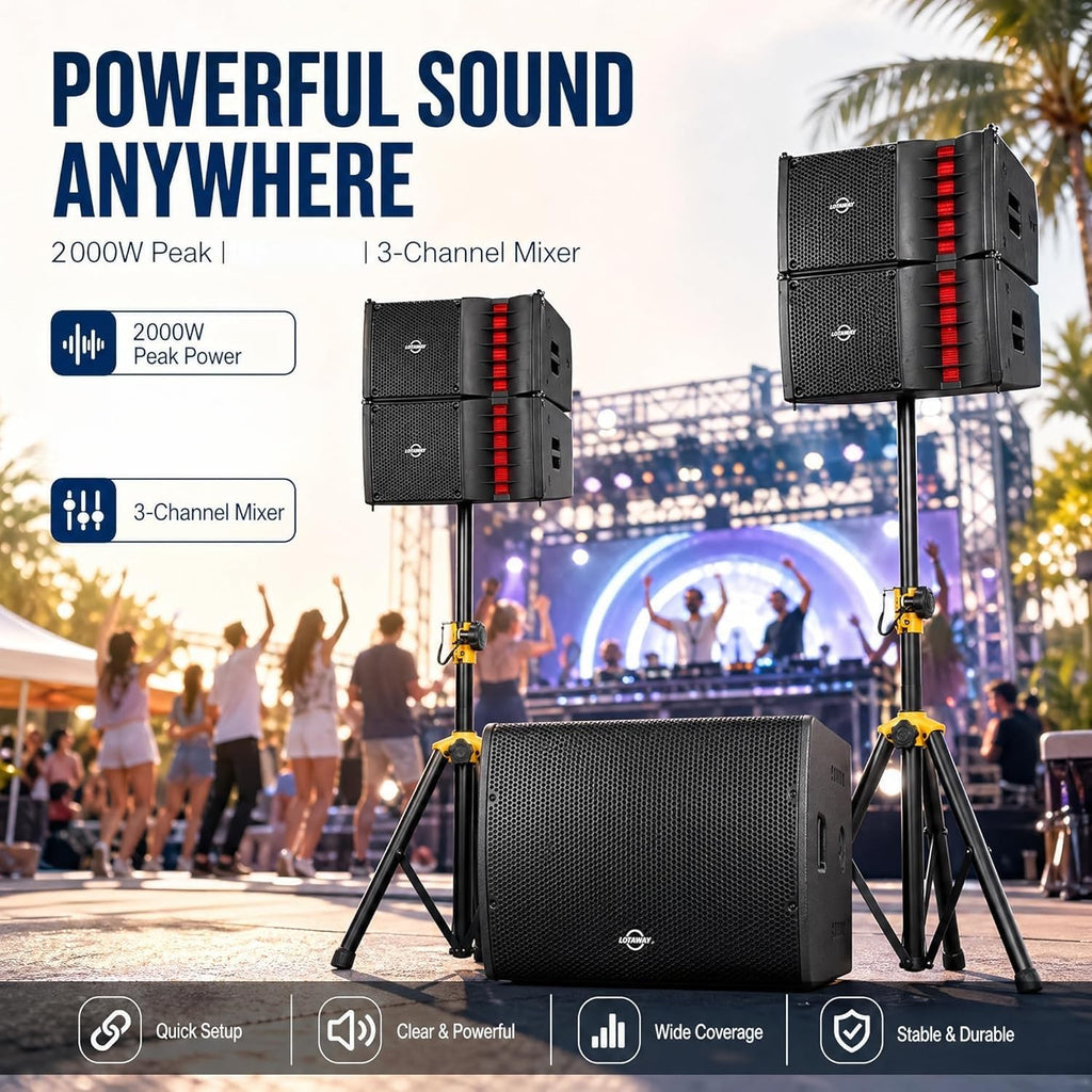 2000W Powered Line Array PA Speaker System with 18 Inch Subwoofer K457766