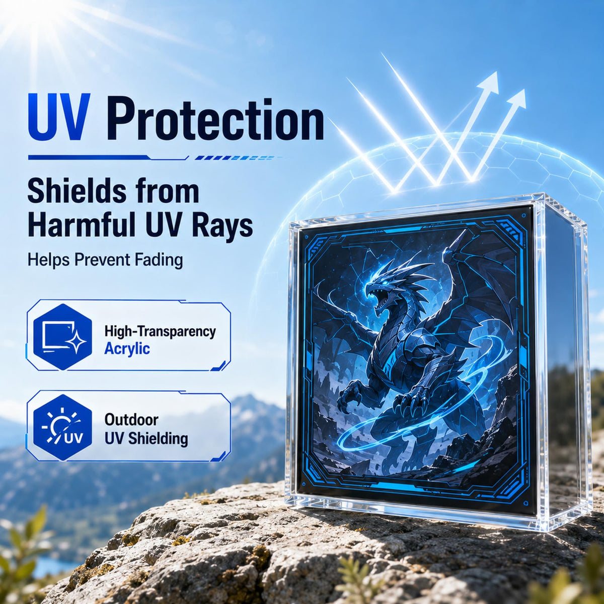 2 Pack Clear Acrylic Display Box with Magnetic Lid S23874