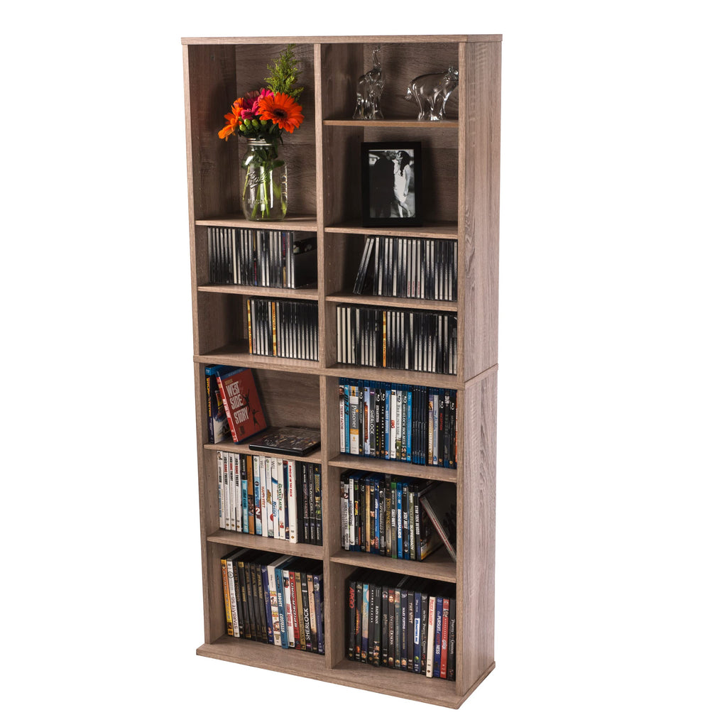Weathered Oak Media Storage Cabinet O5116